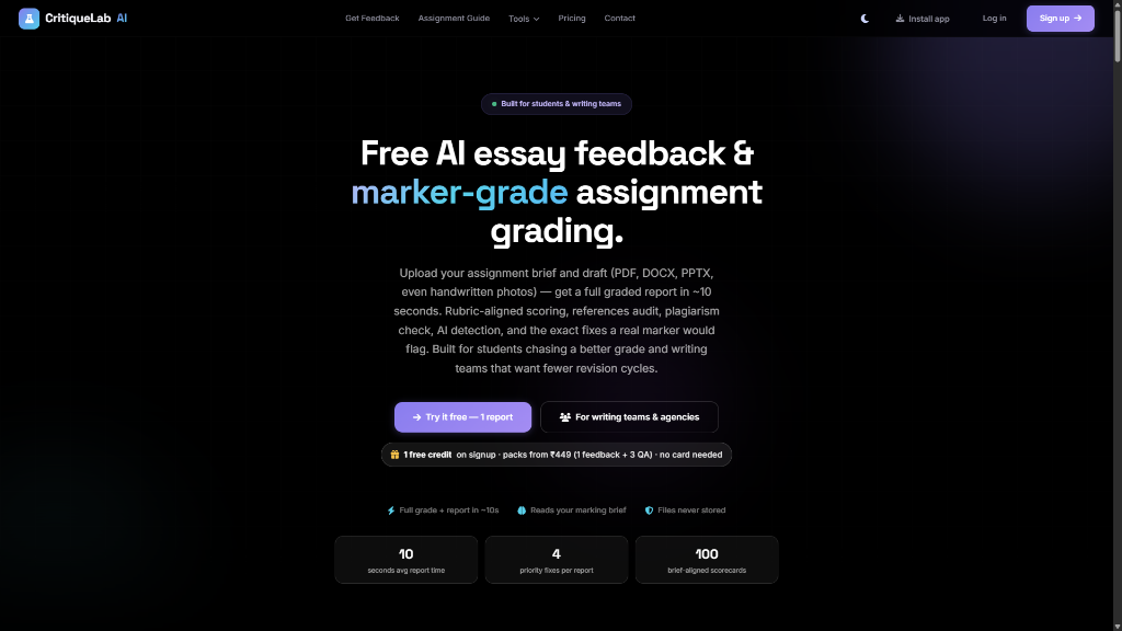 CritiqueLab AI App Mockup Preview